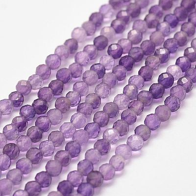 Natural Amethyst Bead Strands G-P279-43-3mm-1