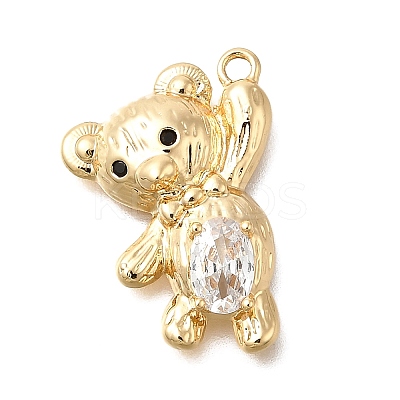 Brass Micro Pave Cubic Zirconia Pendants LS-KK-U061-24G-1