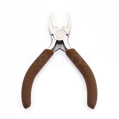 45# Steel Flat Nose Pliers with Non-Slip Comfort Grip Handles & Jaw Cover TOOL-N008-08-1