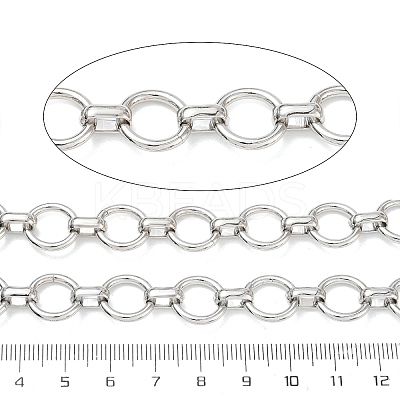 Rack Plating Brass Oval Link Chains CHC-N009-01P-1