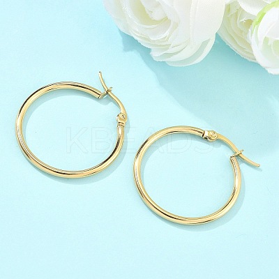Ion Plating(IP) 304 Stainless Steel Hoop Earrings X-EJEW-N0016-11G-D-1