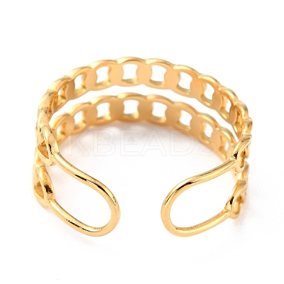Ion Plating(IP) A304 Stainless Steel Finger Rings RJEW-L102-25G-1