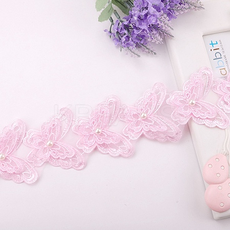 20 Yards Organza Embroidery Butterfly Lace Trim PW-WG11766-03-1