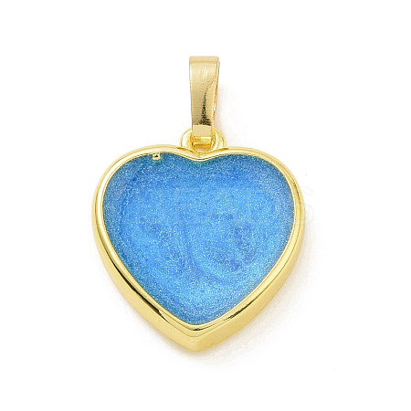 Real 18K Gold Plated Eco-friendly Rack Plating Brass Enamel Pendants KK-F843-06G-02-1