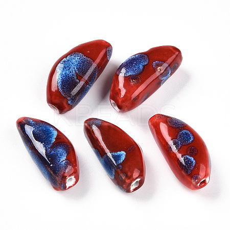 Handmade Porcelain Beads PORC-N008-08D-1