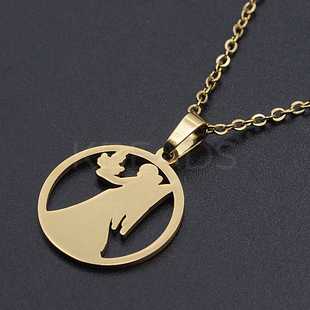 201 Stainless Steel Pendants Necklaces LS-NJEW-S105-JN626-6G-1