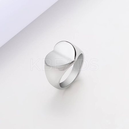 Heart 201 Stainless Steel Finger Rings FS-WG1ADC4-10-1