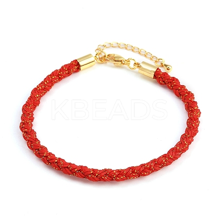 4MM Braided Nylon Cord Bracelets FIND-A057-01G-22-1