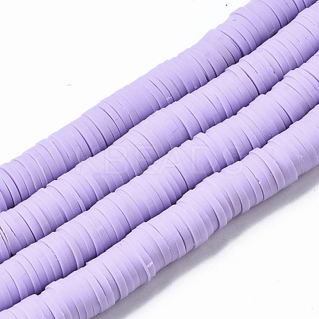 Handmade Polymer Clay Beads Strands X-CLAY-R089-8mm-146-1