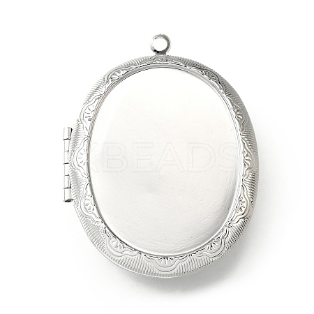 Rack Plating Brass Locket Pendants KK-K277-09P-1