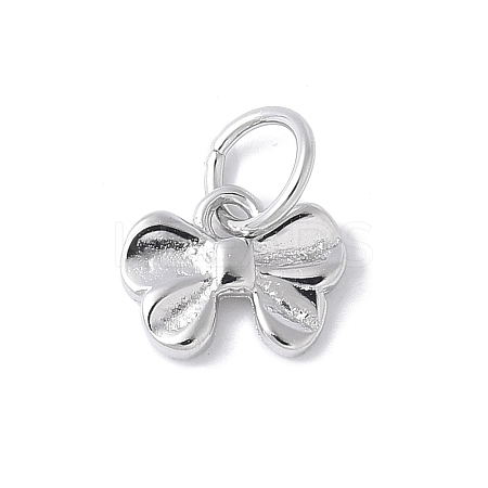 925 Sterling Silver Bowknot Charms STER-M093-01P-1