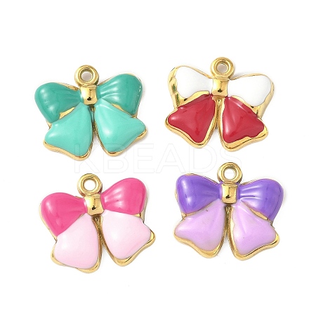 304 Stainless Steel Enamel Pendants STAS-I346-44G-02-1