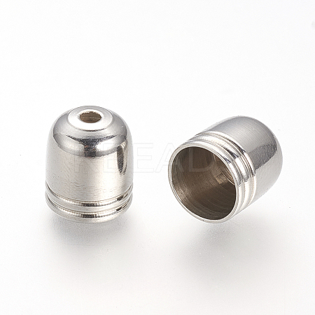 Tarnish Resistant 201 Stainless Steel Cord Ends LS-X-STAS-R090-39-1