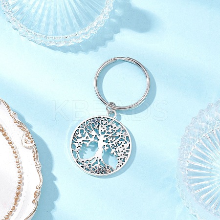 Tibetan Style Alloy Pendant Keychains KEYC-JKC01352-1