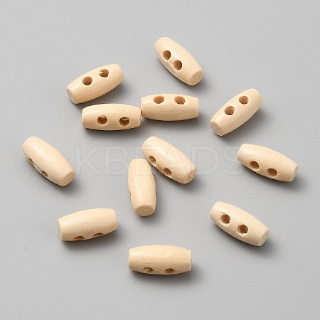 2-Hole Wooden Buttons BUTT-WH0028-90B-1