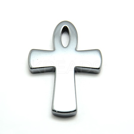 Grade AA Non-Magnetic Synthetic Hematite Pendants G-F162-09-1