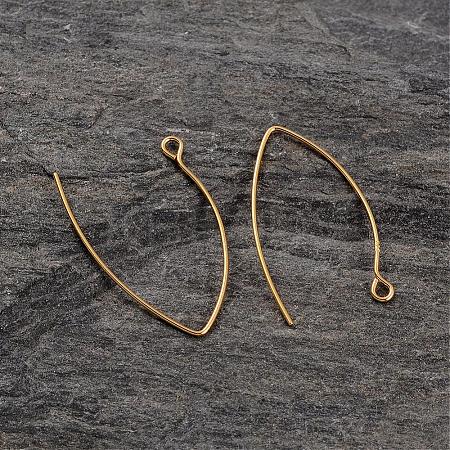 Real 18K Gold Plated Sterling Silver Earring Hooks STER-K015-H1040-01G-1