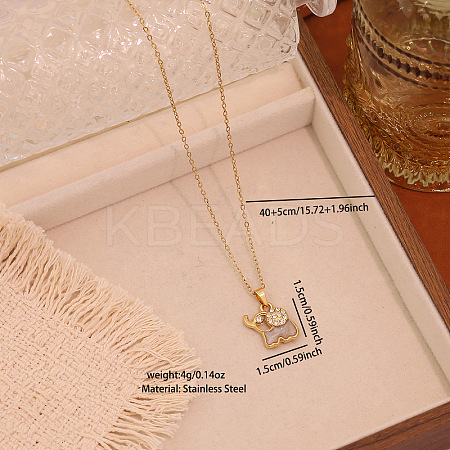 304 Stainless Steel Enamel Pendant Necklaces WG17FE6-02-1