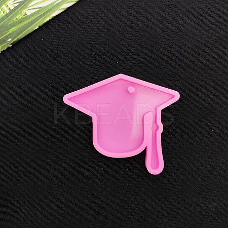 Graduation Season Theme Silicone Keychain Pendant Molds AJEW-M221-04A-1