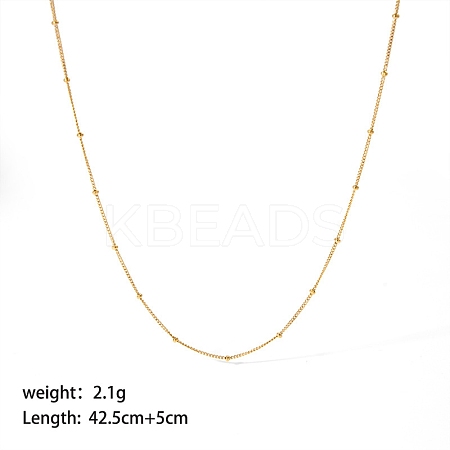 Stainless Steel Satellite Chain Necklaces PW-WG8A4BA-01-1