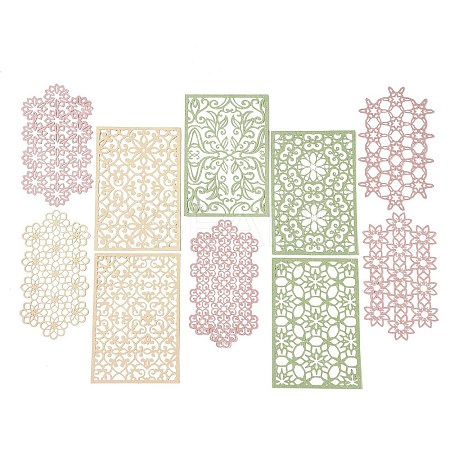 10Pcs 10 Styles Vintage Lace Cut Scrapbook Paper Pads DIY-G118-04C-1