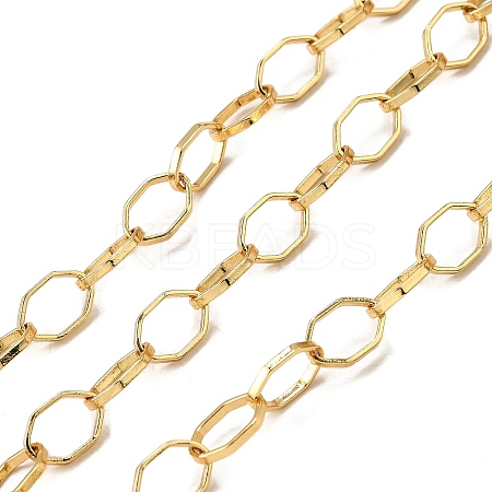 Brass Polygon Link Chains CHC-C014-02B-G-1
