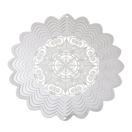 201 Stainless Steel 3D Rotating Hanging Wind Spinner STAS-B122-01P-10-1
