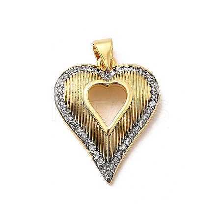 Brass Micro Pave Cubic Zirconia Pendants KK-A266-04C-G-1