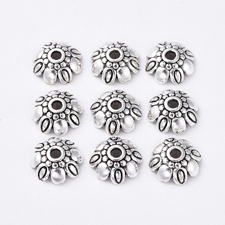 Tibetan Style Alloy Bead Caps LF0370Y-NF-1
