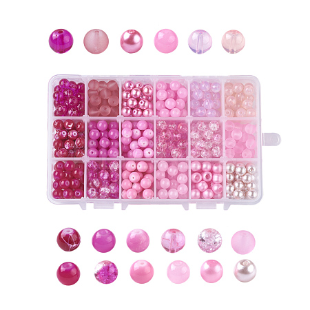 Baking Paint Glass Beads DGLA-JP0001-27-A-1