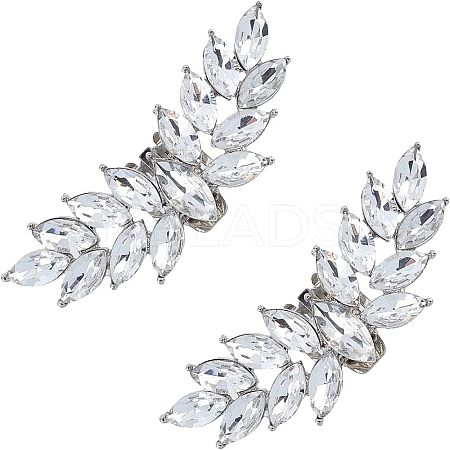 1Pair Alloy Rhinestone Shoe Buckle Clasps FIND-FG0001-18-1