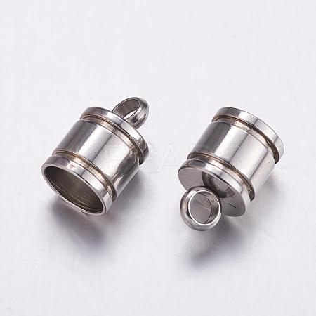 Tarnish Resistant 201 Stainless Steel Cord Ends STAS-G139-6mm-04P-1