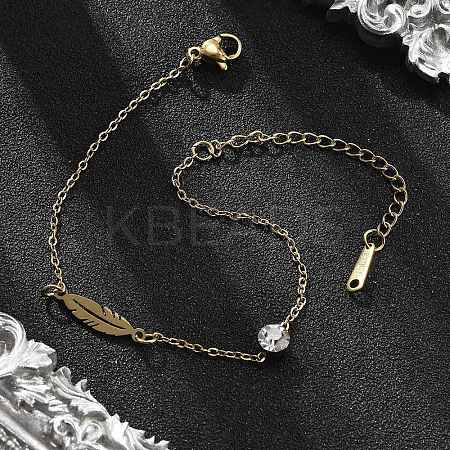 201 Stainless Steel Cable Chain Bracelets LS-BJEW-H205-01D-G-1
