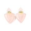 Natural Rose Quartz Perfume Bottle Pendants G-L623-10G-01-1