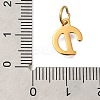 Ion Plating(IP) 304 Stainless Steel Enamel Alphabet Charms STAS-F308-02G-D-3