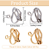 80Pcs 2 Colors 304 Stainless Steel Clip-on Earring Findings STAS-SP0001-24-2
