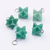 Natural Green Aventurine Pendants G-E398-02G-2