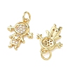 Brass Micro Pave Cubic Zirconia Pendants KK-T085-15E-G-2