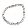 Tarnish Resistant Fashionable 304 Stainless Steel Side Twisted Chain Bracelets LS-STAS-A028-B073P-1