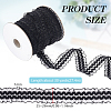 30 Yards Chinlon Pleated Flower Ribbon OCOR-WH0046-73A-2