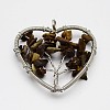 Brass Gemstone Pendants LS-G-F181-09-1