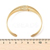 304 Stainless Steel Cuff Bangles for Women BJEW-B120-01G-02-5