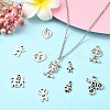 100Pcs 10 Styles Tibetan Style Alloy Pendants FIND-CJ0002-30-6
