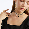 3Pcs 3 Colors Plastic & Alloy Star Pendant Necklaces with CCB Beaded Chains NJEW-FI0001-34-6