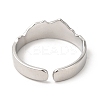 Non-Tarnish 304 Stainless Steel Mountain Open Cuff Ring for Women RJEW-E063-09P-3