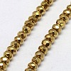 Electroplate Non-magnetic Synthetic Hematite Beads Strands G-J160-A-02-3