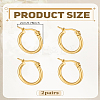 2Pairs 304 Stainless Steel Hoop Earrings EJEW-LP0012-17-2