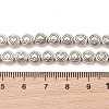 Tibetan Style Flat Round with Heart Alloy Bead Strands TIBEB-O007-12-NR-4