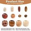 240Pcs 12 Styles Mixed Shapes Wood Beads WOOD-YW0001-73-2