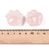 Natural Rose Quartz Cat Paw Print Figurines DJEW-N003-03I-3